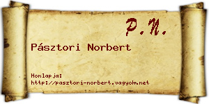 Pásztori Norbert névjegykártya