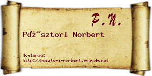 Pásztori Norbert névjegykártya