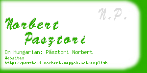 norbert pasztori business card